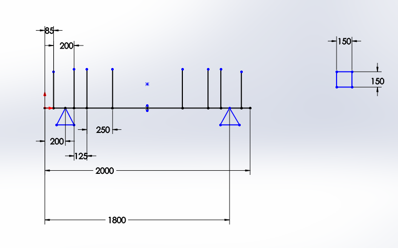 Simulate a simply supported beam in Solidworks | GrabCAD Questions