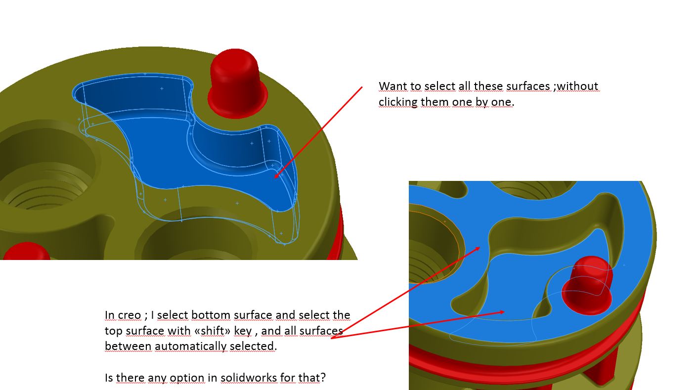 How To Select All Surfaces Between Two Boundaries GrabCAD Questions