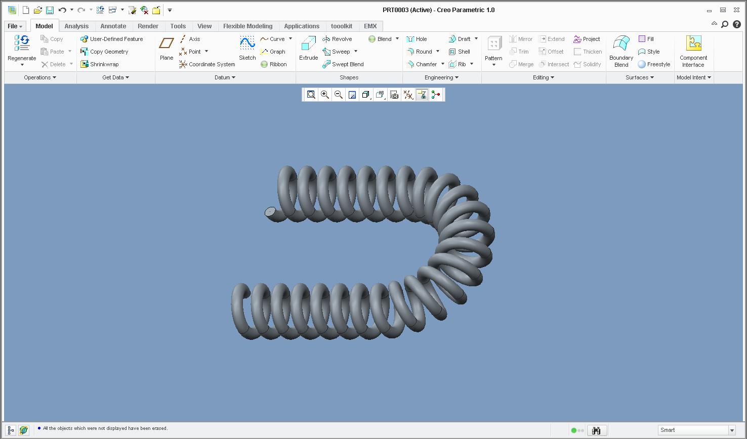 How to model this spring in Creo Elements/Pro? | GrabCAD Questions