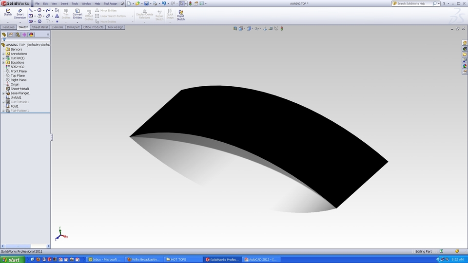 How can I put a hem bend along the edge of a curved surface? - GrabCAD How can I put a hem bend along the edge of a curved surface? - GrabCAD