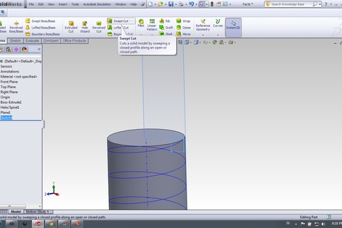 How to make square thread profile with specific dimension in SW? - GrabCAD