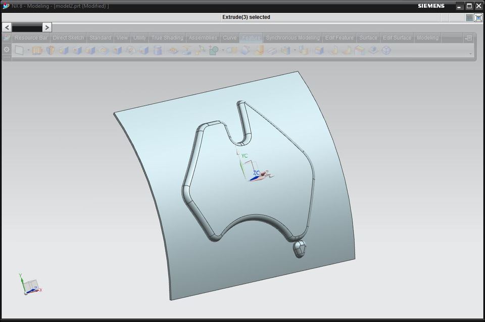 How to use Emboss Command in NX GrabCAD