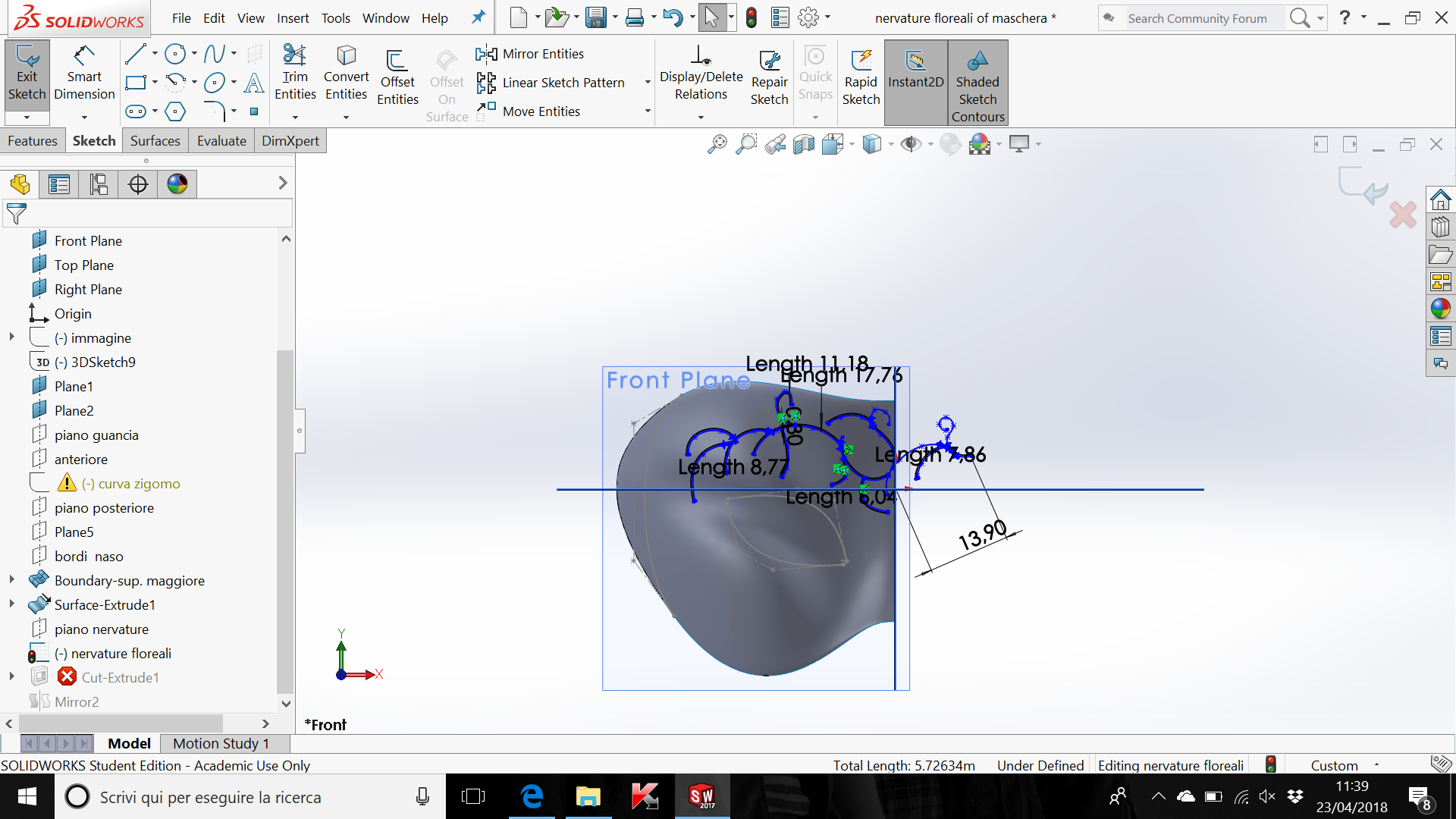 How to create a complex emboss on Solidworks? (pictures in the link