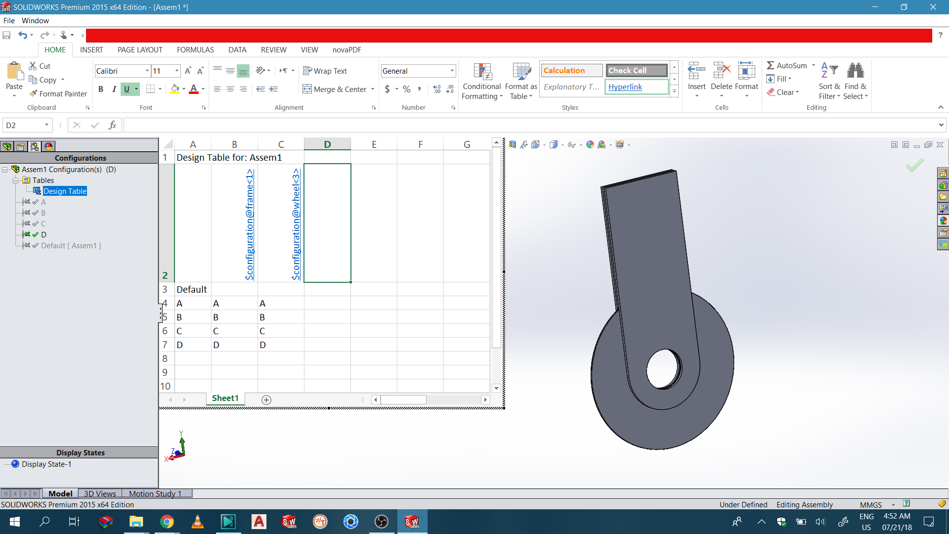 How To Create DESIGN TABLE For Assembly File In Solidworks UBAID How To Create DESIGN TABLE For Assembly File In Solidworks UBAID