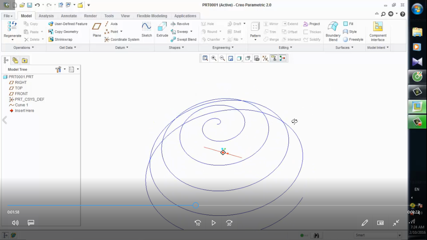 Creo Parametric Curve From Equation part 3 GrabCAD Tutorials Creo Parametric Curve From Equation part 3 GrabCAD Tutorials