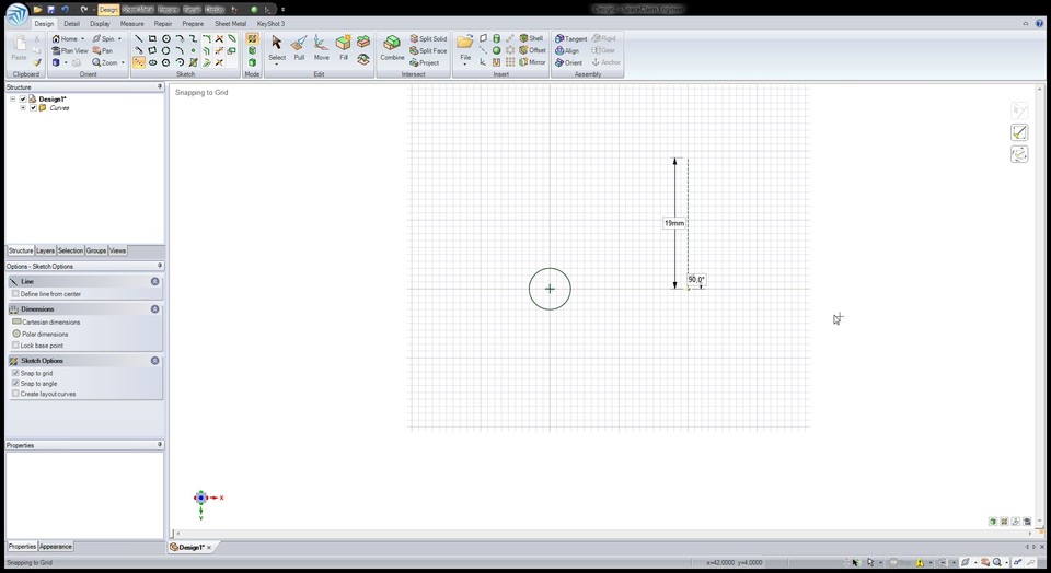 SpaceClaim basic tutorial spring GrabCAD