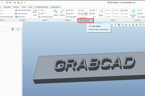Tutorial: How to model parametric 3D text in PTC Creo Parametric and ...