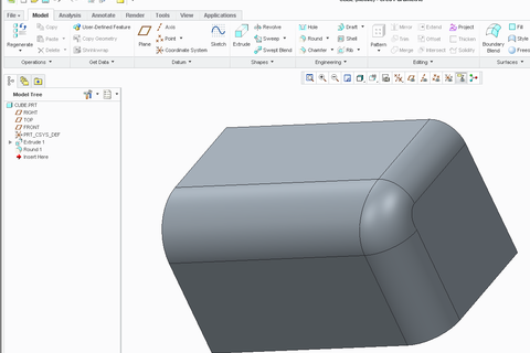 Tutorial: How to create Hole feature on any surface with Creo ...