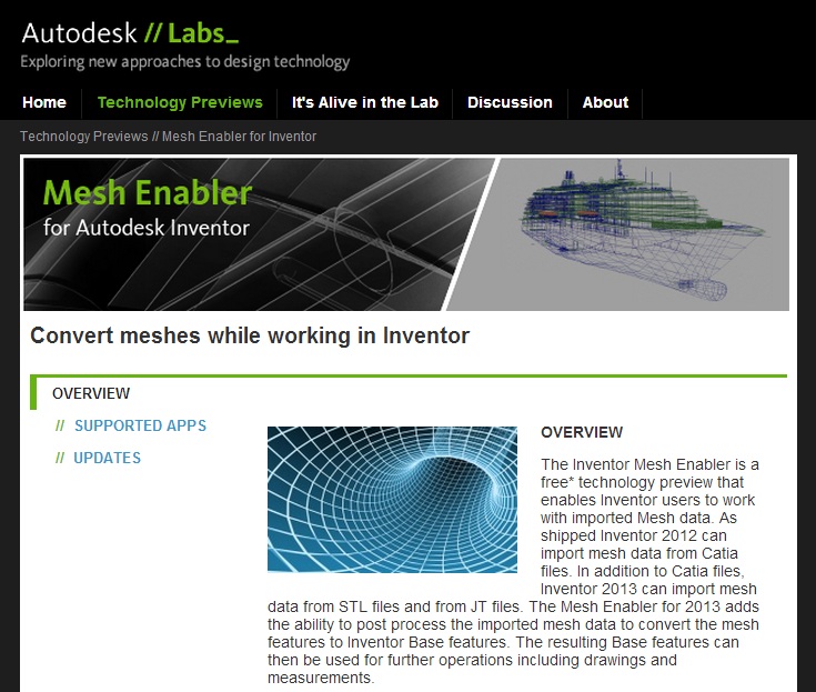 inventor 2017 mesh enabler