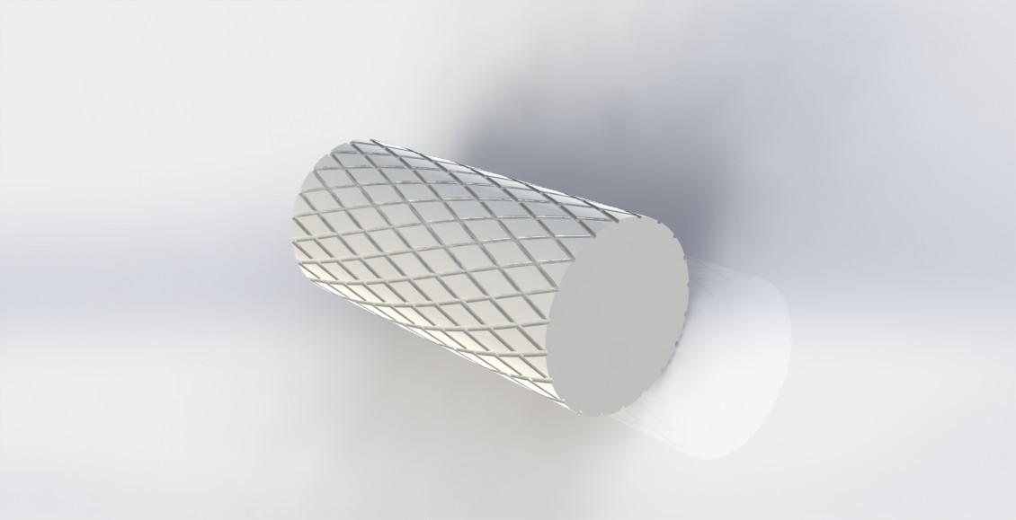 Straight Knurl on a tapered extrusion GrabCAD Questions