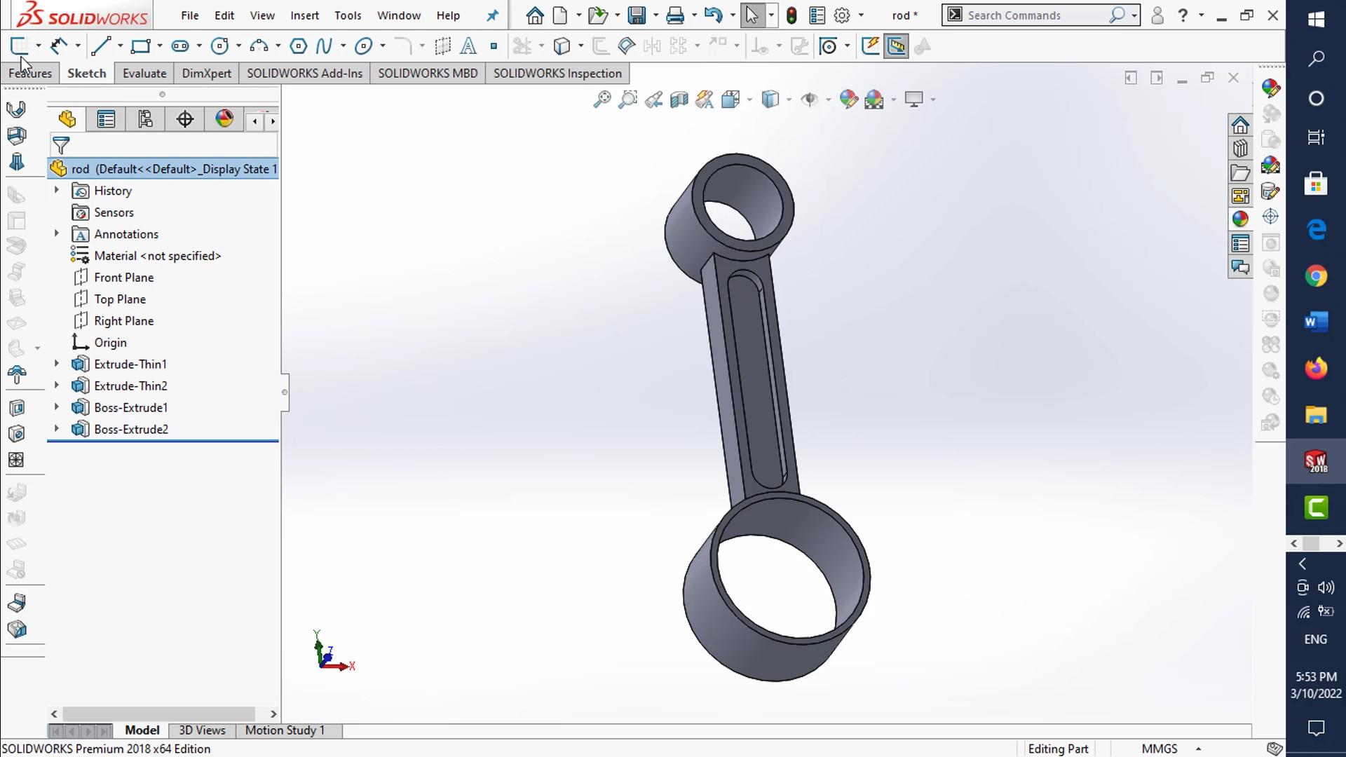Solidworks connecting rod (1) GrabCAD Tutorials