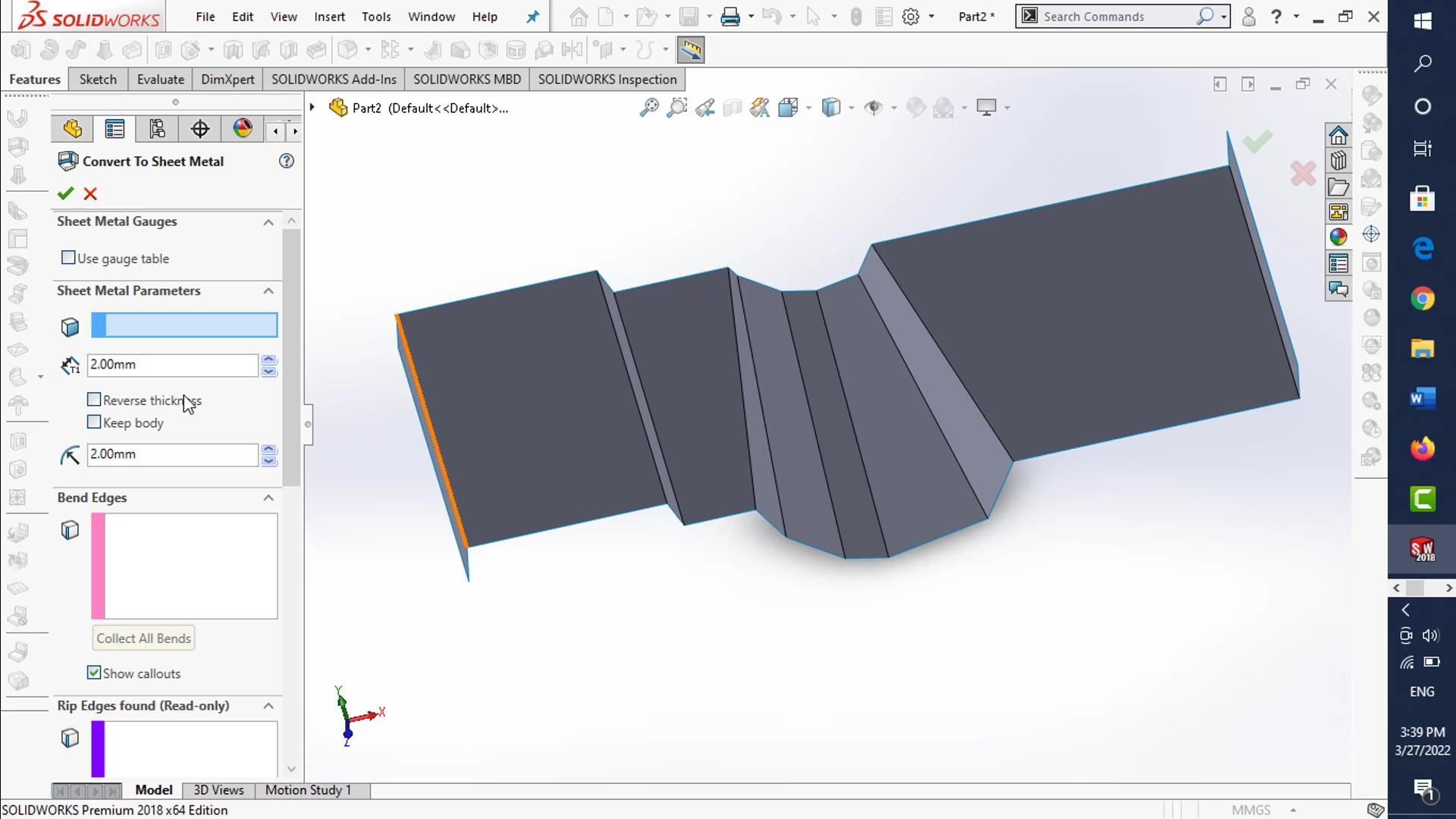 Solidworks Sheet metal (26) convert to sheet metal GrabCAD Tutorials