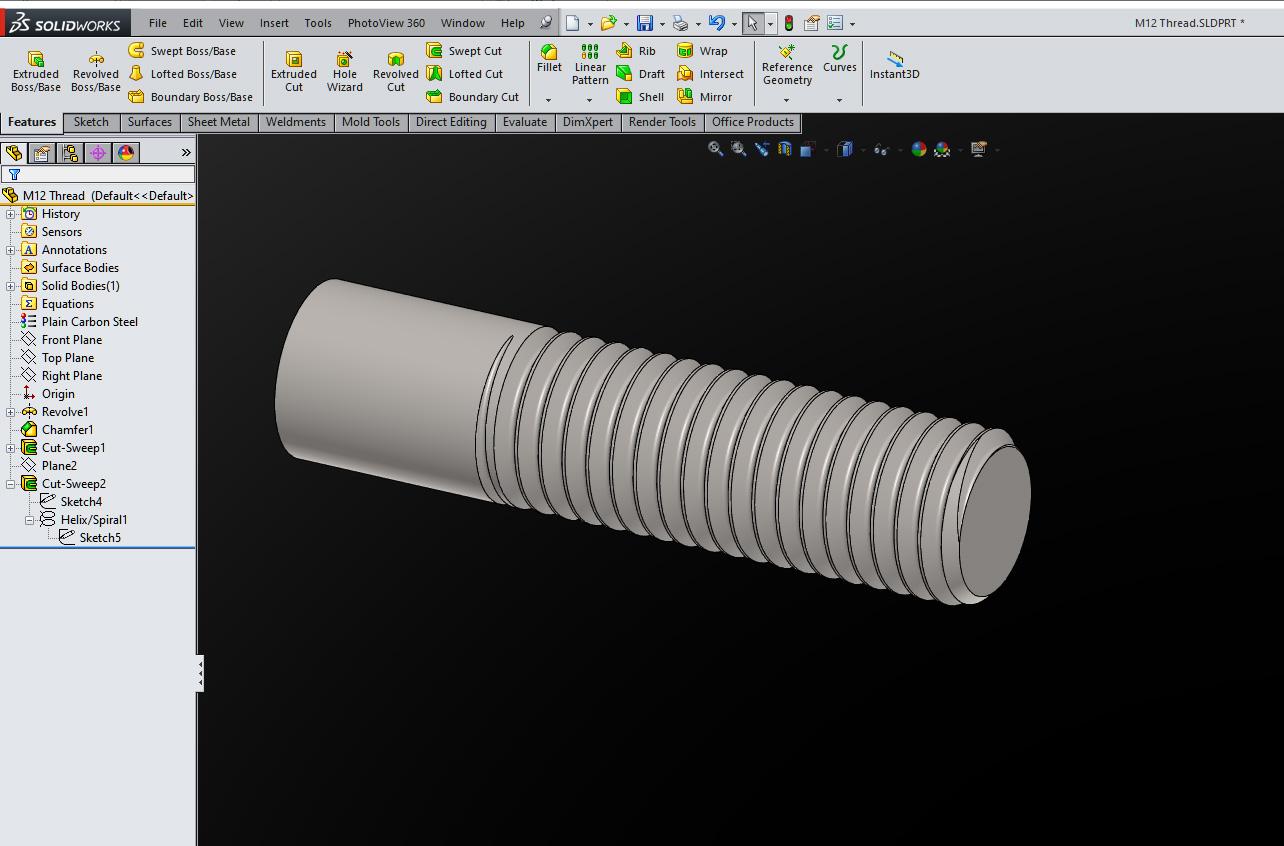 Thread Runout in SolidWorks GrabCAD Questions