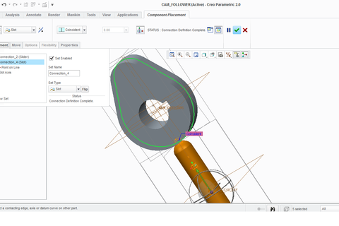 Slot axis creo