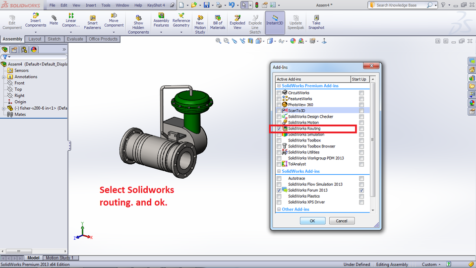 TUTORIAL Routing Pipes and Tubes in Solidworks GrabCAD