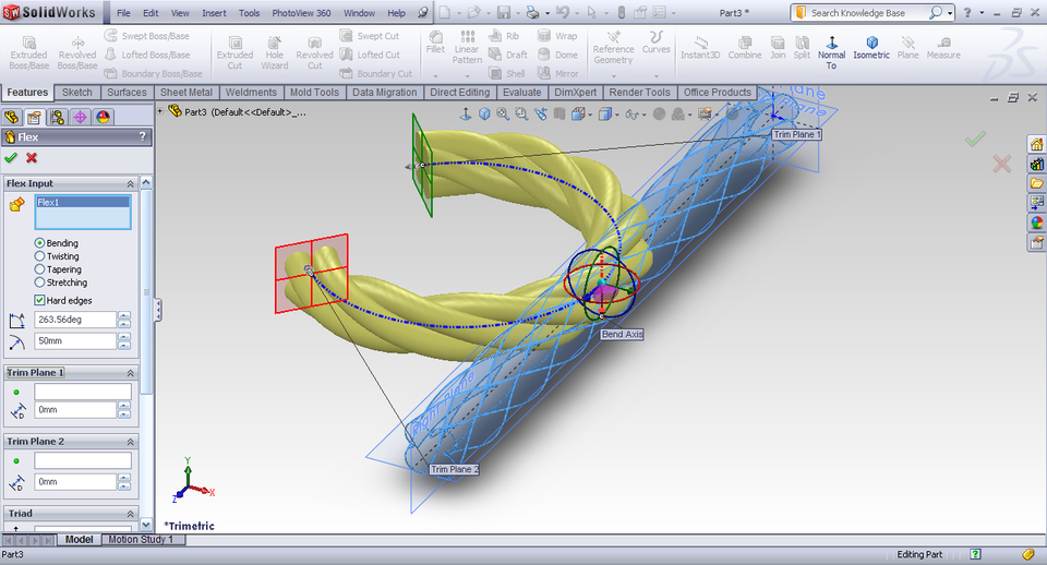 How to design the rope in SolidWorks ? GrabCAD