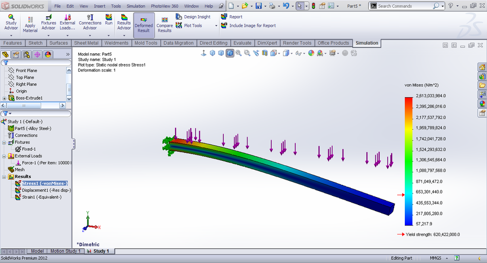 Tutorial - Analysis of Rectangular beam under UDL in SolidWorks? - GrabCAD