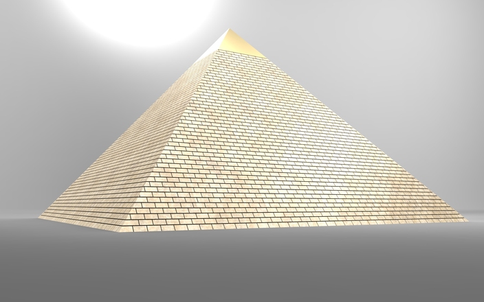 Pyramid, a relief model
