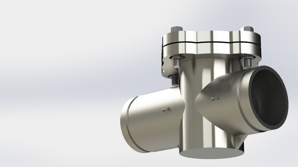 100mm Basket Type Strainer 3D CAD Model Library GrabCAD