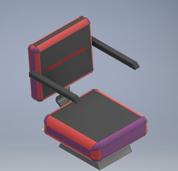 Chair Concept for a Tractor 3D CAD Model Library GrabCAD