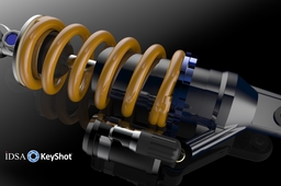 Idsa/keyshot render challenge: Amortisseur ohlins