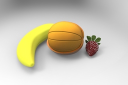 Fruits - Apple, Banana, Orange, Strawberry