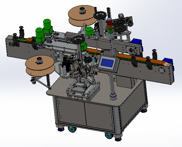 Fullautomatic doubleside labeling machine 3D CAD Model Library