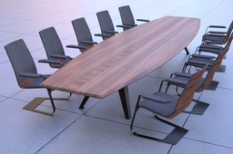 conferencing table and cairs