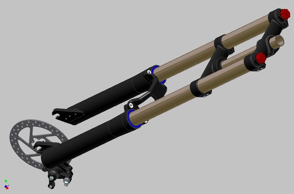 Bicycle Fork 20122 3D CAD Model Library GrabCAD