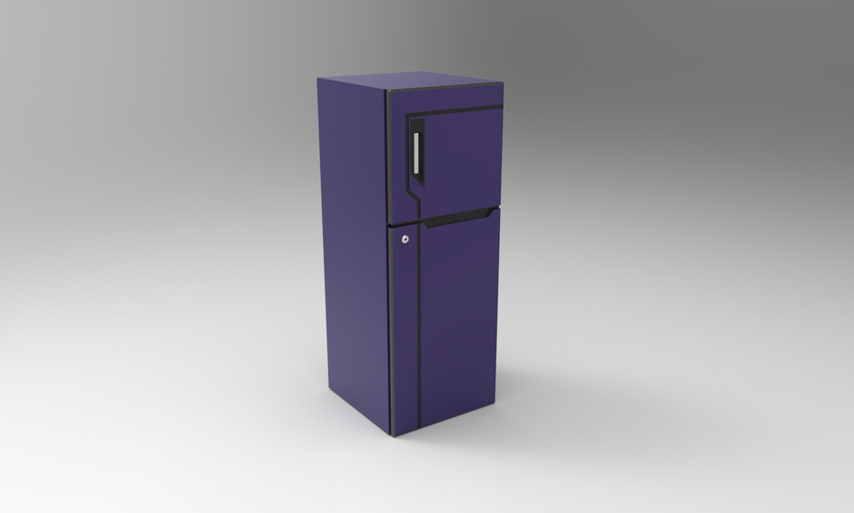 Refrigerator 3D CAD Model Library GrabCAD