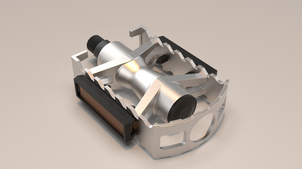 Bicycle pedal Pedal de Bicicleta 3D CAD Model Library GrabCAD