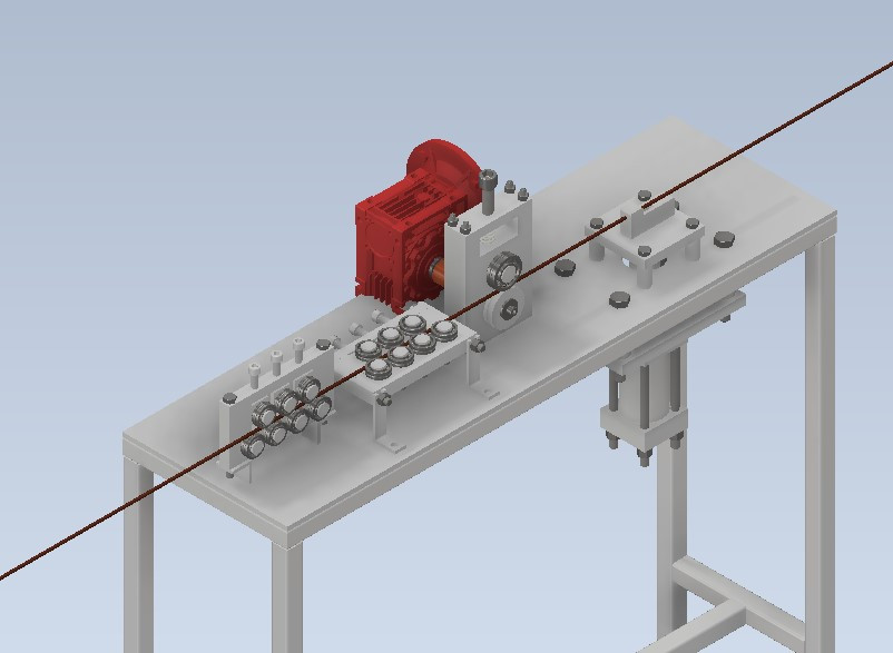 Auto Straighten and cutting machine 3D CAD Model Library GrabCAD