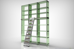 staircase to library