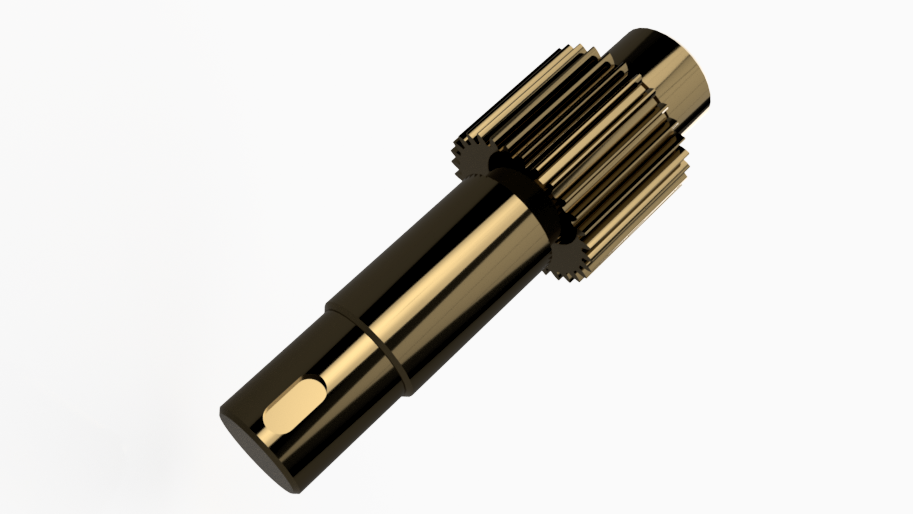 Spur Gear shaft 3D CAD Model Library GrabCAD