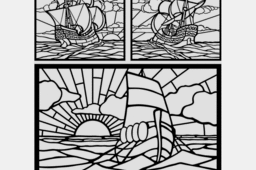 Carrack ship laser cut patterns 
