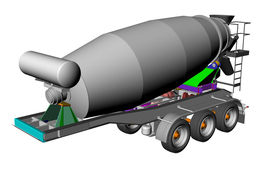 concrete mixer drum semi trailer