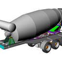 concrete mixer drum semi trailer