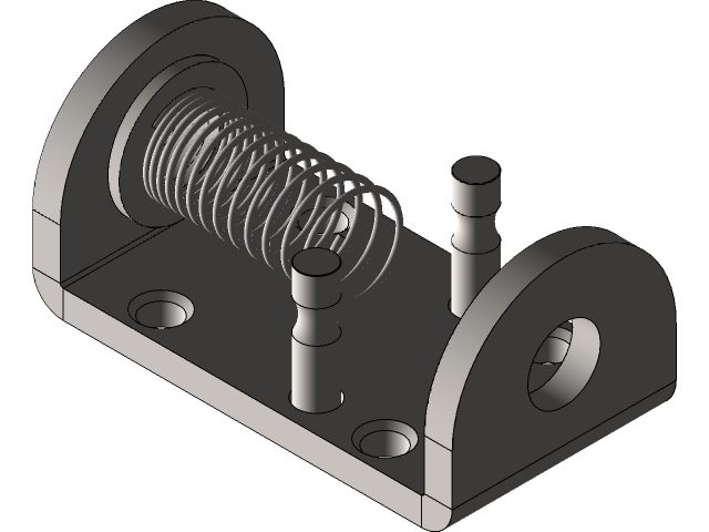 Spring Loaded Latch 3D CAD Model Library GrabCAD