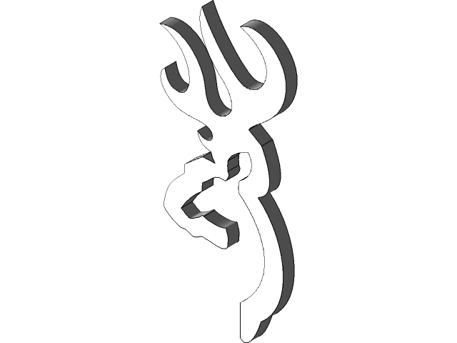 thumbnail image 2 of Official Browning 3D Buckmark Decal - 6 Sizes Included - Perfect For Truck, Window, Or Car 2 of 3