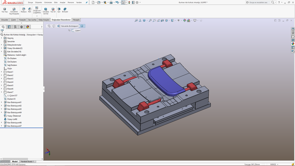 chair backrest ( Sandalye Arkalığı ) 3D CAD Model Library GrabCAD
