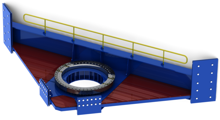 Offshore Crane Foundation, Load capacity 30 mT @ 30 m.