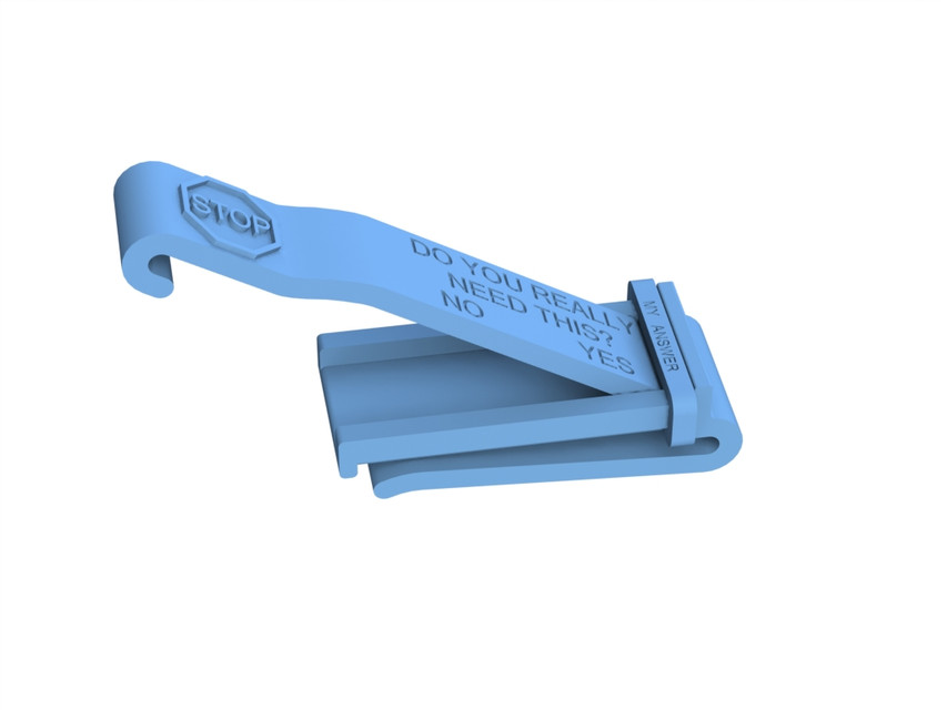 "Do You Really Need It?" Locking Money Clip 3D CAD Model Library GrabCAD