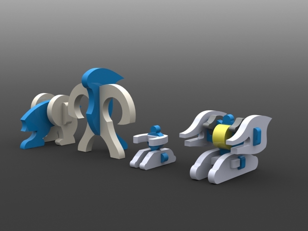 Aliens and robots for Alien city 3D puzzle toy