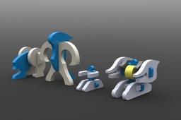 Aliens and robots for Alien city 3D puzzle toy
