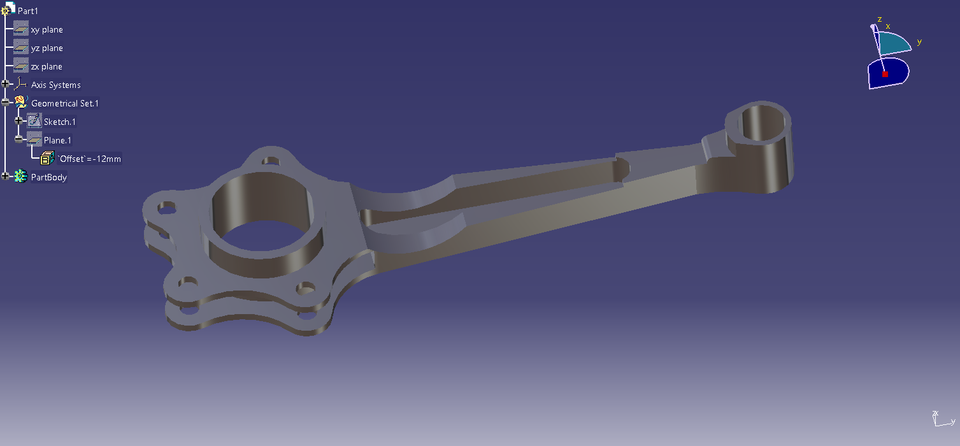 Connecting rod for radial piston