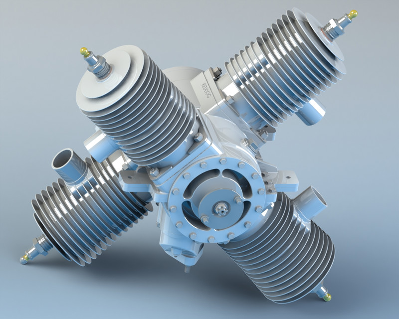 Irwin Meteormotor M79, 4X Engine 3D CAD Model Library GrabCAD