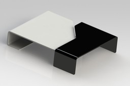 Club table black&white