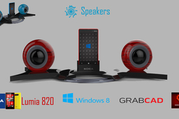 Speaker and holder