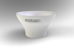 (text on the conical surface)