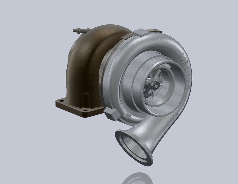 Turbocharger Model 3D CAD Model Library GrabCAD
